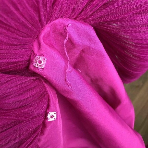 Formal Dress Posh Precious Womens 4 Magenta Beads Junior Halter Convert Skirt - Picture 11 of 11